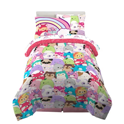Franco Squishmallows Bedding Super Soft Comforter and Sheet Set with Sham 5 Piece Twin Size