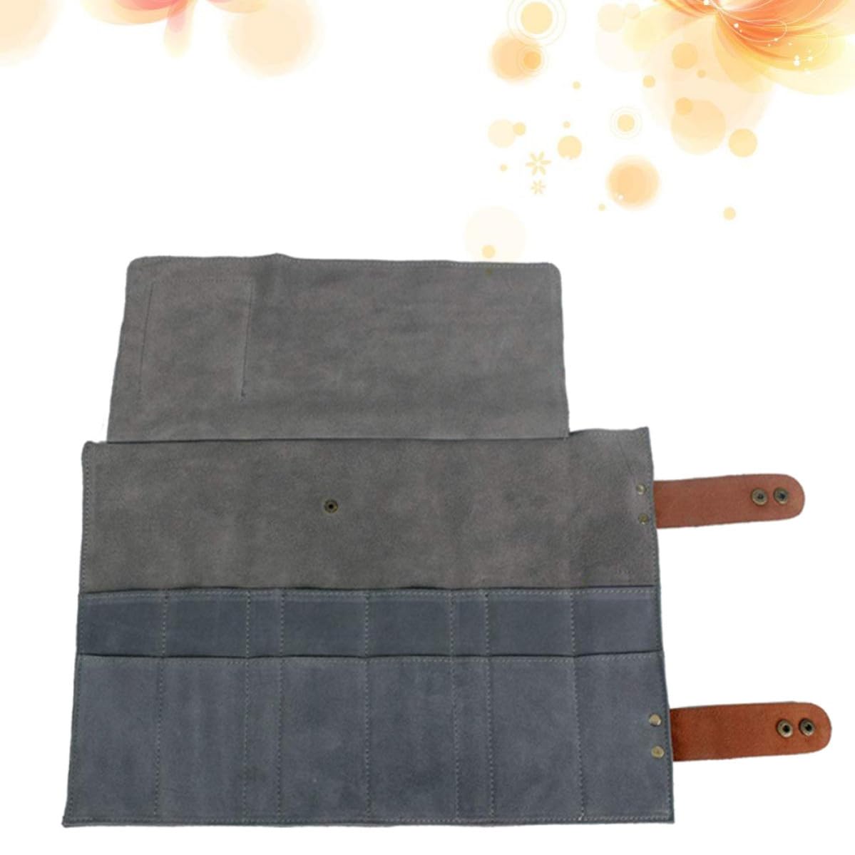 Borsa per Parrucchiere in Pelle Sintetica Design Arrotolabile, 12 Scomparti per Forbici e Pettini, Organizer Professionale per Saloni di Bellezza