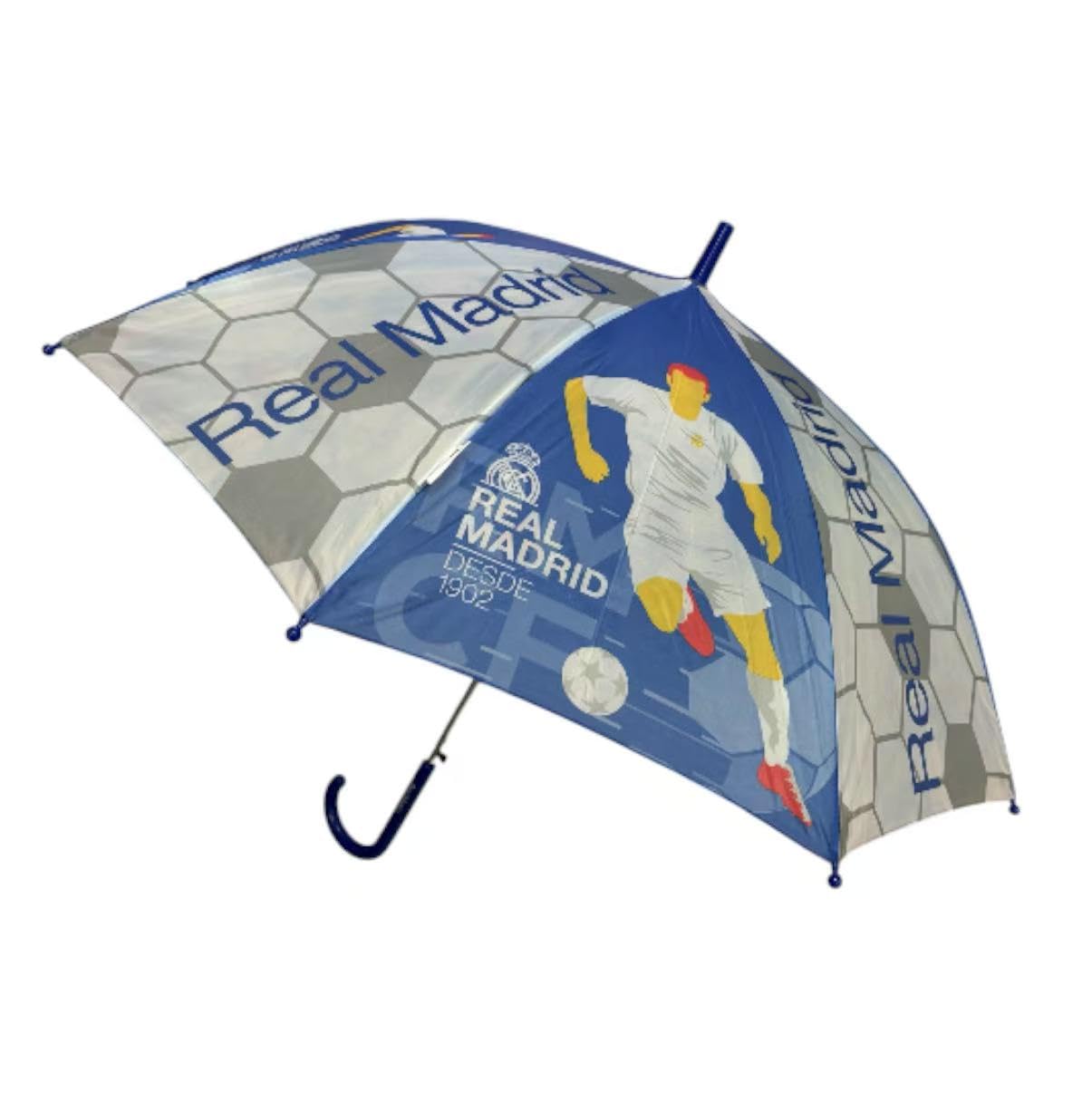 Automatischer Regenschirm, faltbar, Real Madrid, Taschenschirm für den Sommer, Sonnenschirm, Geschenk von Real Madrid, Geschenk für Fans von Madrid