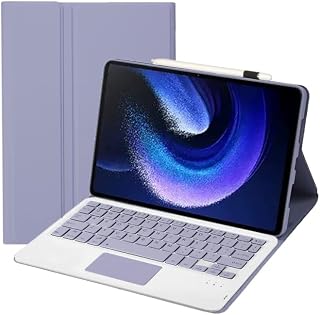 Keyboard Shell for Tablet for Xiaomi Pad 6 / Pad 6 Pro A0N7-A Lambskin Texture Ultra-Thin Bluetooth Keyboard Leather Case with Touchpad