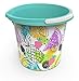 Produktbild Rotho Vario Art Eimer 10l mit Henkel und Ausguss, Kunststoff (PP) BPA-frei, türkis/pineapple, 10l (29,2 x 29,2 x 25,9 cm)