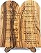 Holy Land Market Ten (10) Commandments Tablets or Decalogue Given to Moses on Mount Horeb - Bethlehem Olive Wood (6 Inches Tall)