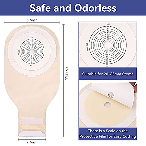 Steawoce Ostomy Bags One-Piece, Colostomy Bags, Ileostomy Supplies, Drainable Pouches For Stoma Care 10 Pack #TOP1