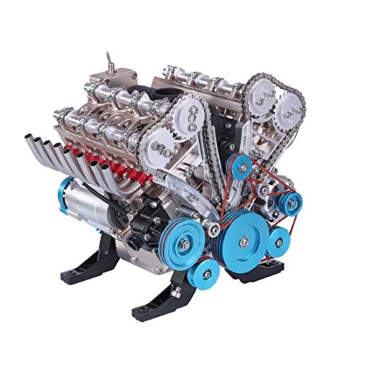 HMANE V8 Engine Model Kits for Adults, 500+Pcs 1:3 Metal Mechanical Engine Model DIY Assembly Physics Toy Gifts