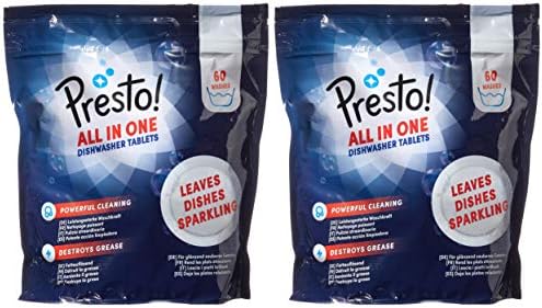 Amazon Brand - Presto! Automatic Dishwashing Tablets All In One, Fresh Scent, 120 Count