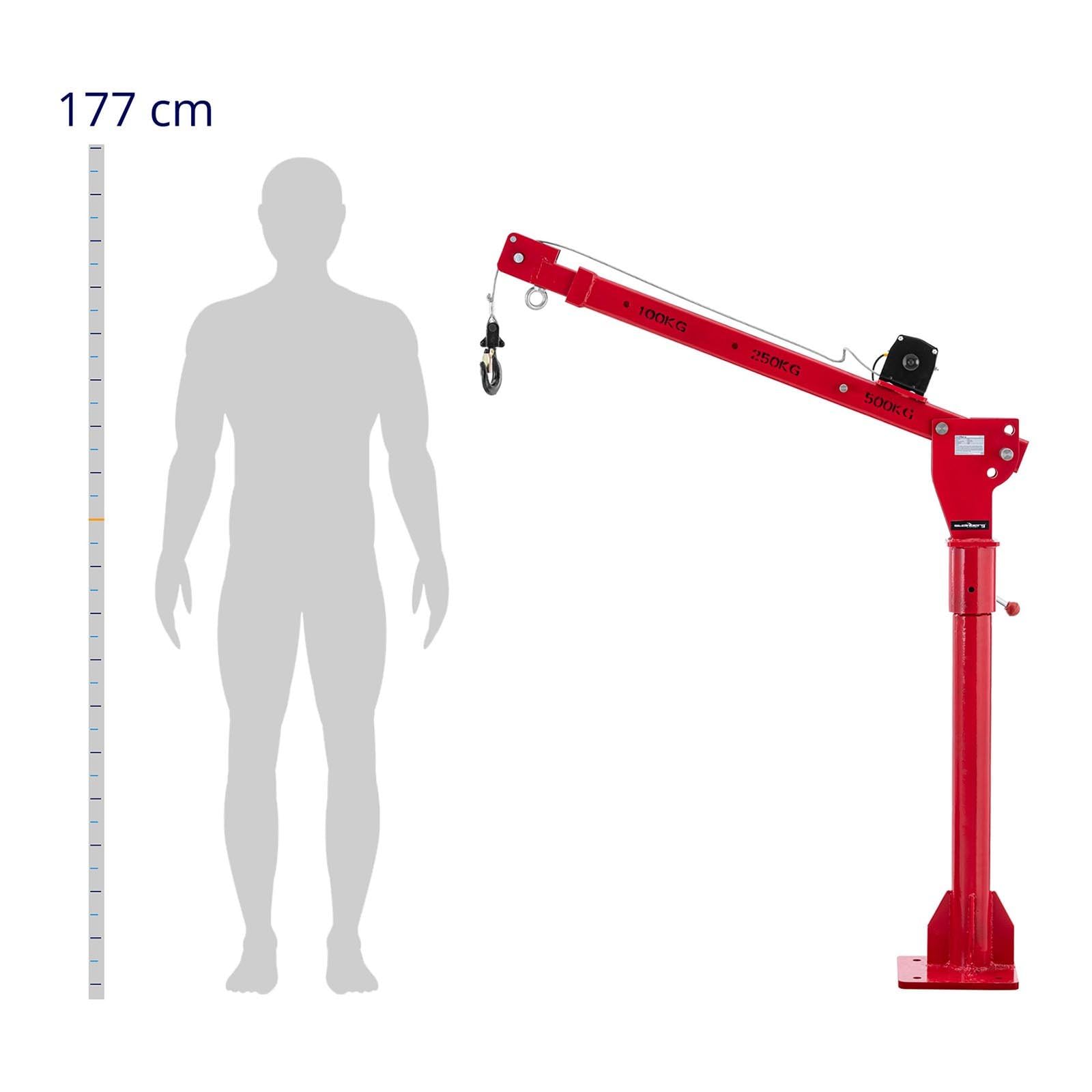 Steinberg Systems SBS-PTC-500 Gru di carico con verricello da 12 V 800 kg 360° gru pick-up con verricello elettrico gru verricello