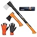 Produktbild FISKARS© Set Spaltaxt X21 - L + Freizeitbeil X5 - XXS + Xsharp Axt- und Messerschärfer + Handschuhe