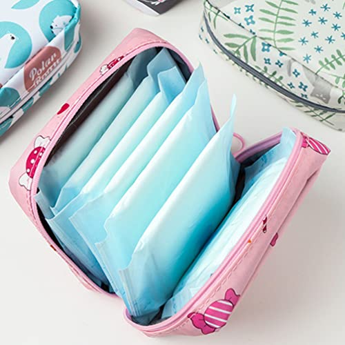GLEAVI Bolsa menstrual, 2 peças, bolsa de armazenamento de guardanapo sanitário, bolsas portáteis co
