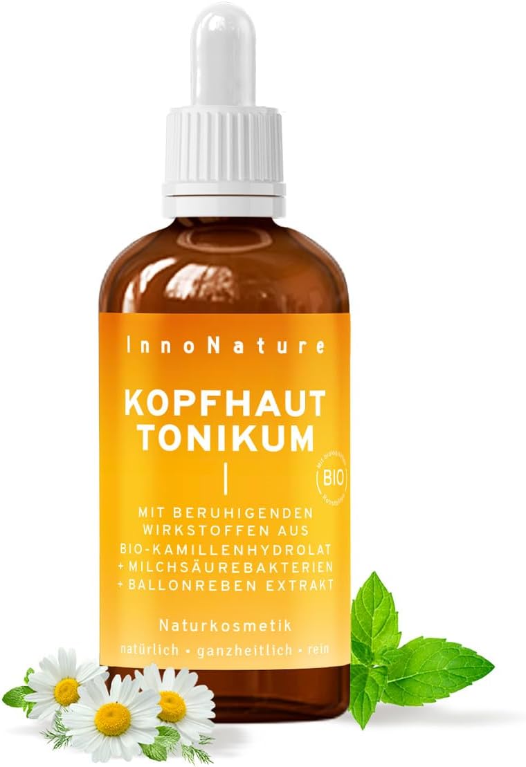 InnoNature Tonicum hoofdhuid | zachte verzorging bij geïrriteerde hoofdhuid | 100 ml, voor droge, schilferige, geïrriteerde hoofdhuid, veganistisch