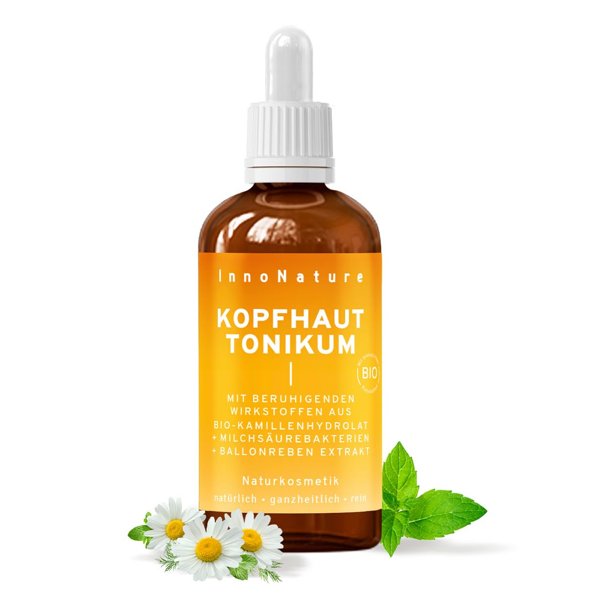 InnoNature Kopfhaut Tonikum für sanfte Pflege bei irritierter, trockener und schuppiger Kopfhaut | 100ml