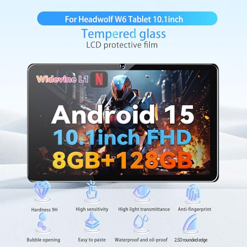 Protector de Pantalla para Headwolf W6 10.1" [2 Pack] miniatura 2