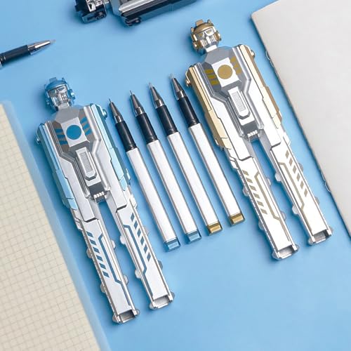 Bolígrafos robot de gel negro pack de 4 miniatura 2