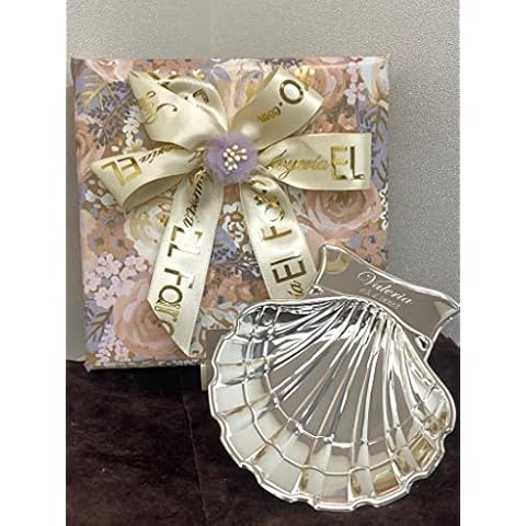 Concha Bautizo Personalizada metal plateado grabada Cover