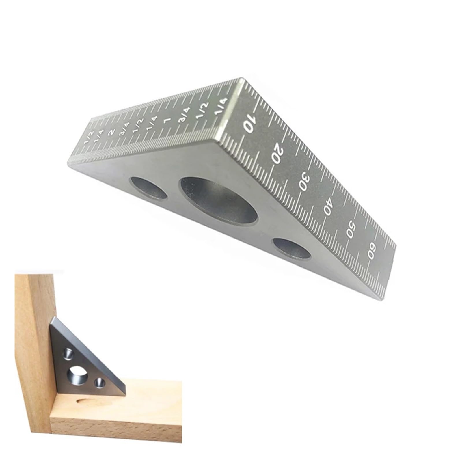 Équerre en alliage d'aluminium, mini équerre de poche, outil menuiserie for le bricolage, triangulaire, mesure hauteur, outils for travail du bois,Haute Précision