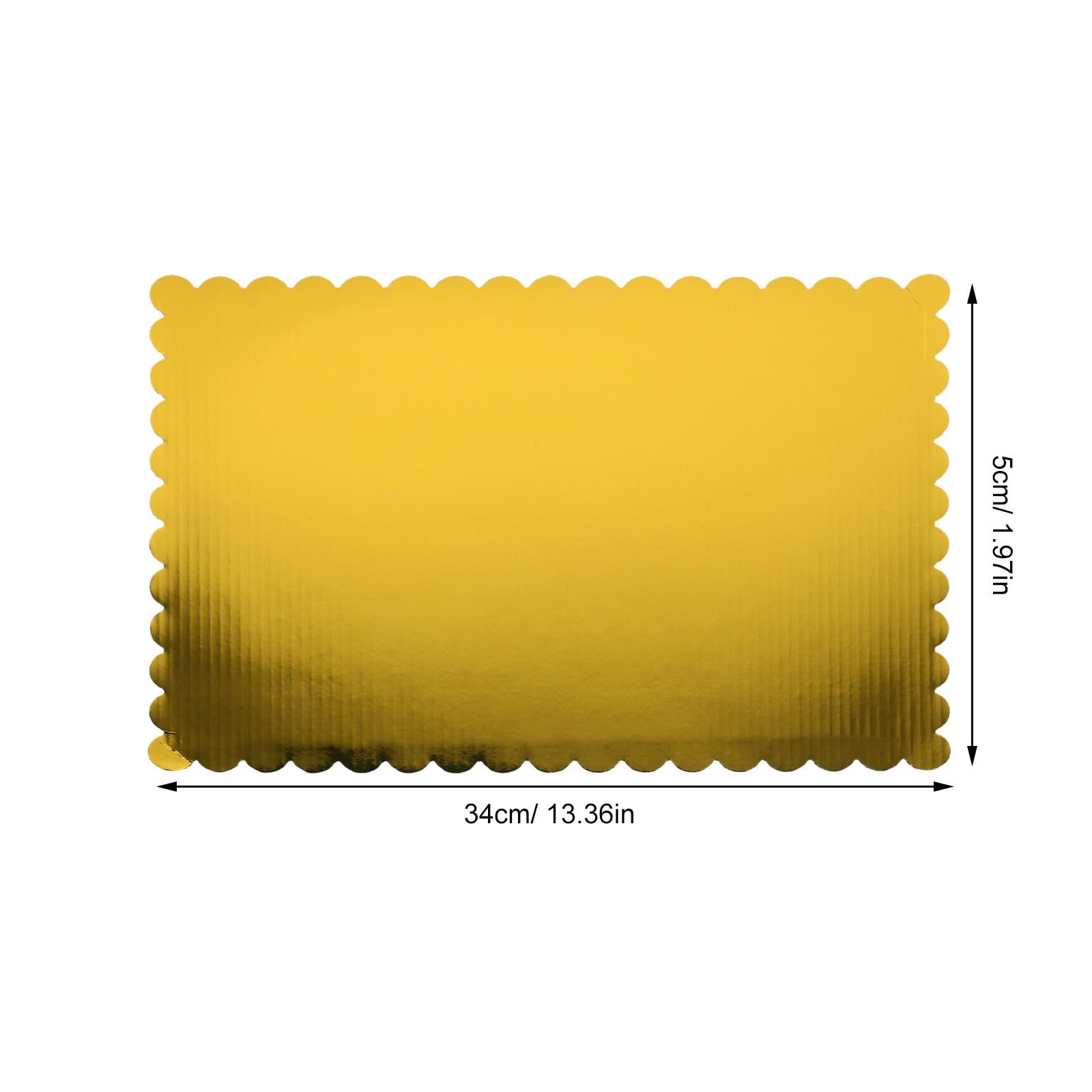 PRETYZOOM Base Rectangular para Tartas de Cartón Corrugado Borde Ondulado de 2 Mm de Grosor, Resistente y Desechable, Paquete de 20 Unidades para Ocasiones Obsequios y Exhibición