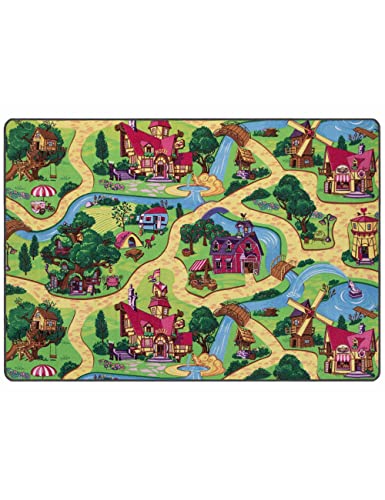 Alfombra de Juegos con Calles - Tapete Infantil Robusto - Cubrepisos habitación de niños - Cubierta de Pisos y Juegos para niños/niñas - Candy Town - 140x200cm Cover