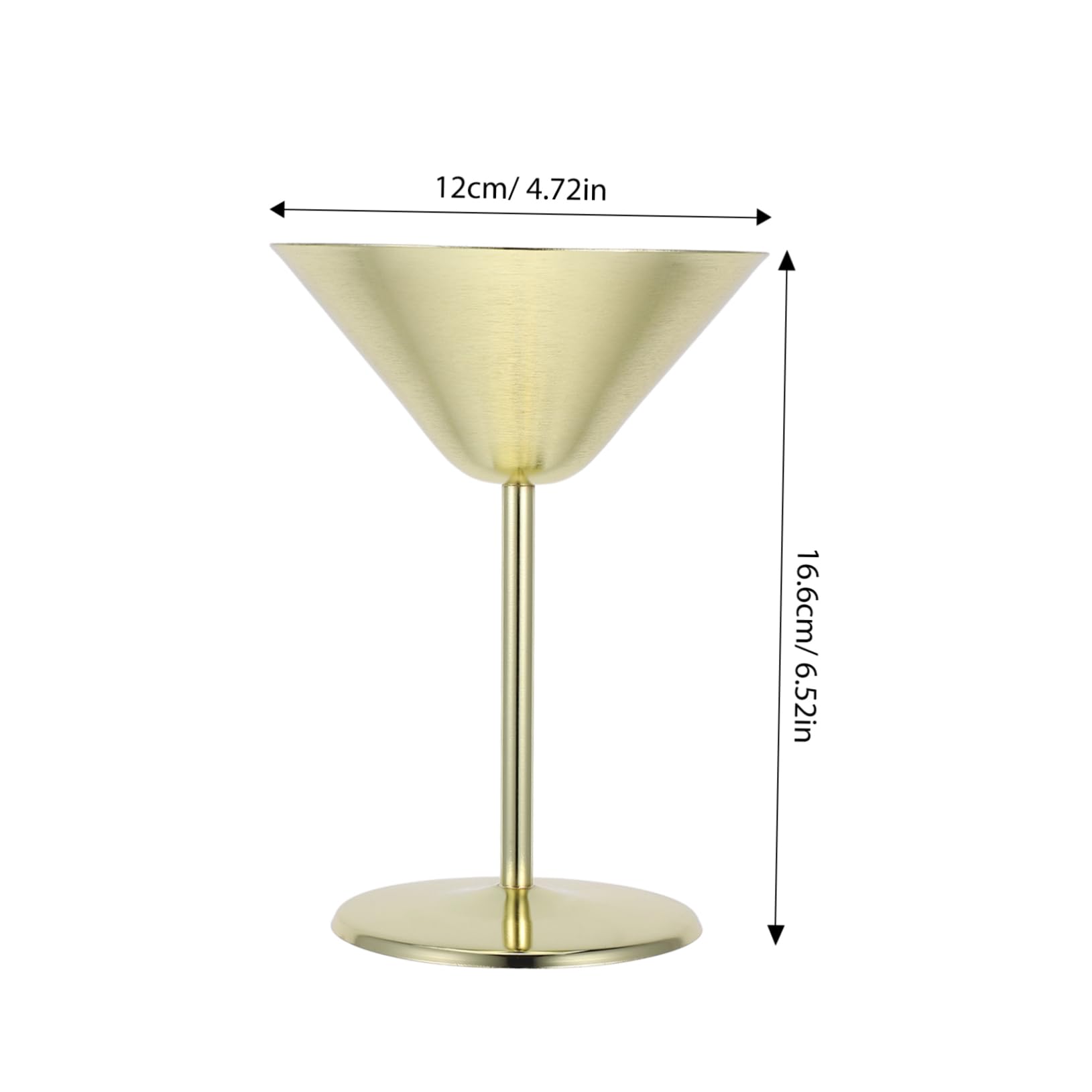 ABOOFAN Stainless Steel Martini Goblet Creative High Stemmed Cocktail Cup for Parties Unique Design Polished Finish Versatile Use for Cocktails and More