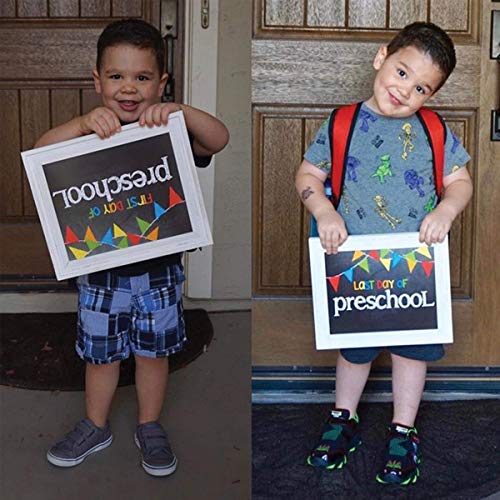 image for Denise Albright Back to School Signs, 16 Grades Chalkboard First Day o