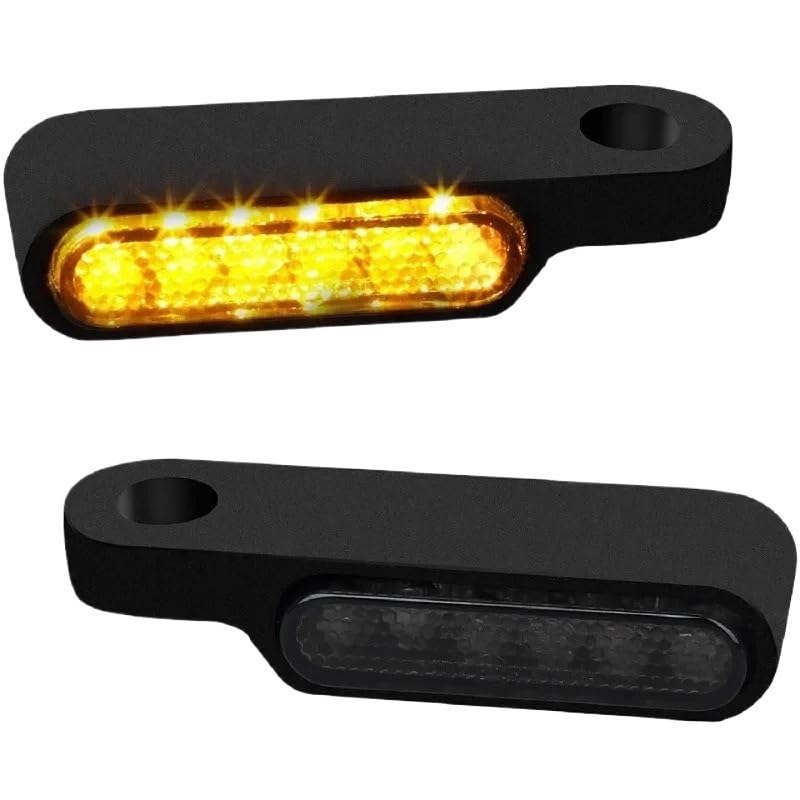 Clignotant guidon LED moto effet eau qui coule orange 12V