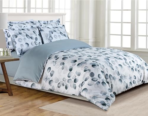 Majestic Giftware Madison Linen 8 Pcs Full Size Duvet Bedding Set (BL507-F) | Easy Care - Mirage 300 TC 100% Cotton Sateen | 2 Fitted Sheets, 2 Duvets, 4 Pillowcases - Ritz Collection