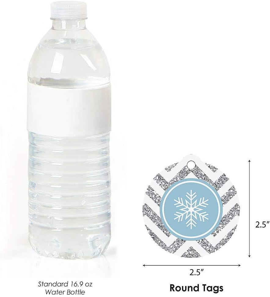 Big Dot of Happiness Winter Wonderland - Snowflake Holiday Party and Winter Wedding to and from Gift Tags (Set of 20) - Image 6