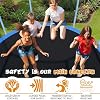 Trampolín ALTLER Exterior de 12/14 Pies con Red y Escalera, Aprobado por ASTM, Recreativo para Niños y Adultos, Marco con Recubrimiento Antióxido 8