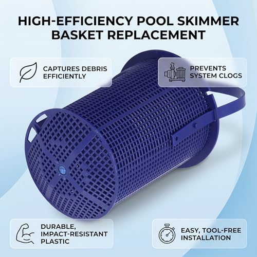 Panier Filtre Panier Écumoire,Panier D'écumoire de Piscine,Panier Skimmer Piscine,Panier pour filtre de piscine Installation Rapide Anti-Obstruction Pour Nettoyage De Piscines