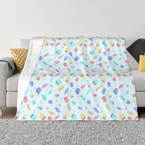 ZALAAUO Soft Flannel Blanket 40x30 Ice Cream