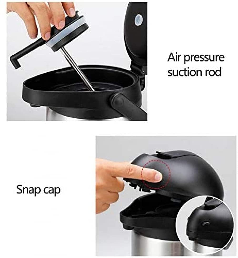 Termo, Jarra De Aire con Aislamiento Al Vacío para Catering, para Bebidas Frías Y Calientes, Té, Café, Dispensador De Bebidas, Olla De Aislamiento De Acero Inoxidable,2.5L