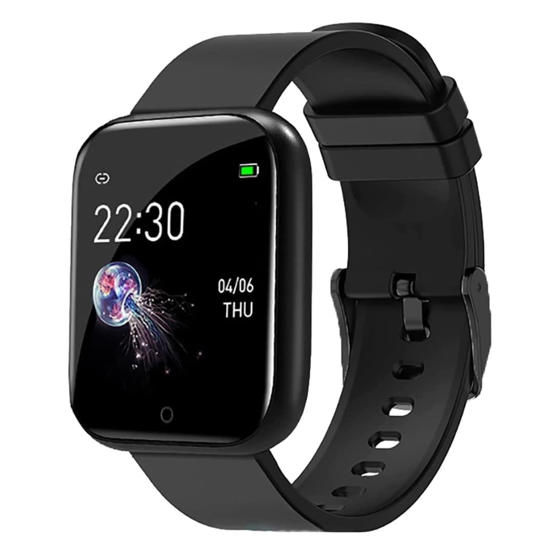 Docsir Smart Watch ID-116 Bluetooth Smartwatch Wireless Fitness Band Watch Sports Smart Watch for All Smart Phones Heart Rate and spo2 Monitor - Black