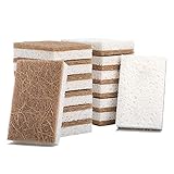 Natural Dish Sponge – 10 Pack – MAGIX WORLD Eco Friendly Kitchen Scrubber – Biodegradable Plant Based Cleaning Sponges for Sustainable Living – Odor Free and Non Scratch