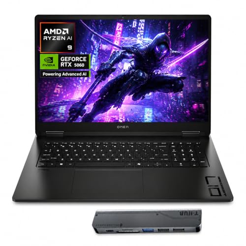 HP OMEN 17.3�C���` RTX 5060 AI Pro FHD IPS 144Hz �Q�[�~���O�m�[�g�p�\�R���AAMD Ryzen AI 9 365(Beats Intel i9)�ANVIDIA RTX 5060�A64GB DDR5�A2TB SSD�A