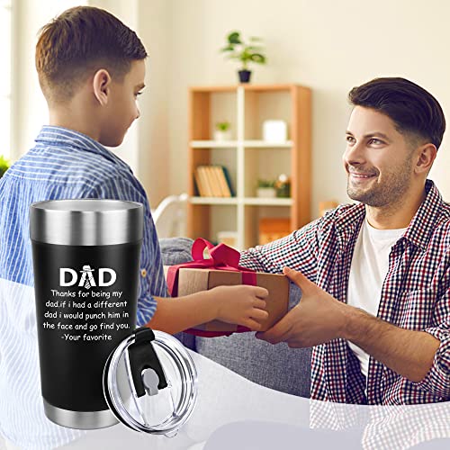 Gifts For Dad - Thanks For Being My Dad Funny Travel Coffee Tumbler Mug, Unique Christmas, Birthday, Father’s Day Gifts For Dad, Men, Father From Daughter, Son, Kids, Wife, Gift Idea For Dad, 20 Oz #TOP6