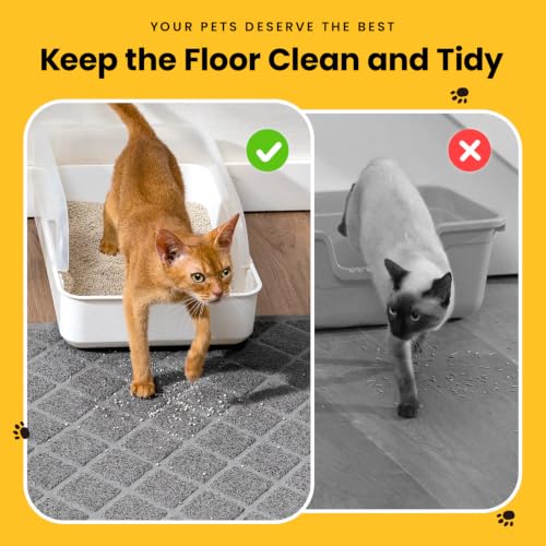 Image of Conlun Cat Litter Mat Litter Trapping Mat, 24 inch x 17 inch Charcoal
