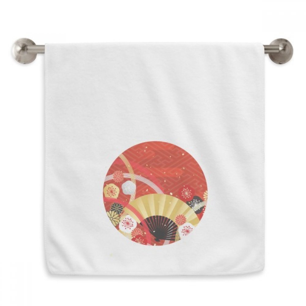 Serviette débarbouillette blanche géométrie sakura contre la peau sèche