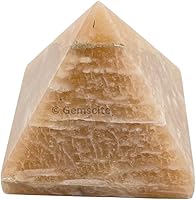 Vista 4 de GEMSCITE Moonstone Pyramid Crystal Healing Stones - 2" Great Pyramid Figurine of Natural Stone Pyramid for Meditation, Reiki, Chakra Balancing and