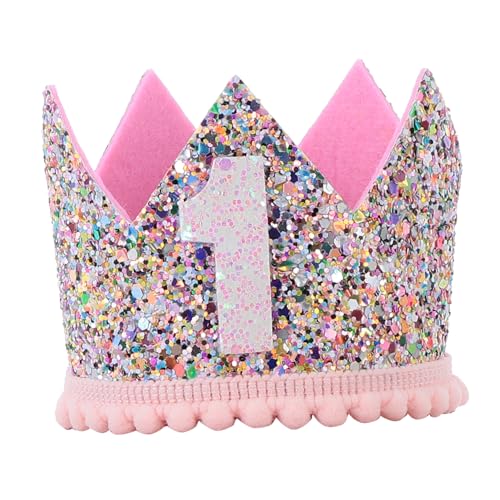 KITANDOVE Bonita Diadema de Color para Bebé Recién Nacido Gorro para El Primer Cumpleaños Accesorio para Fiesta de Primer Cumpleaños de Bebé