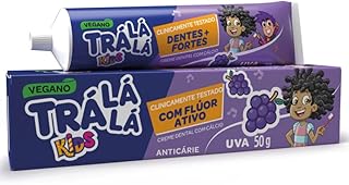 Tra La La - Cremoso Dental Tra La La Kids 50G Fluor Ativo/Calcio Anticarie Uva
