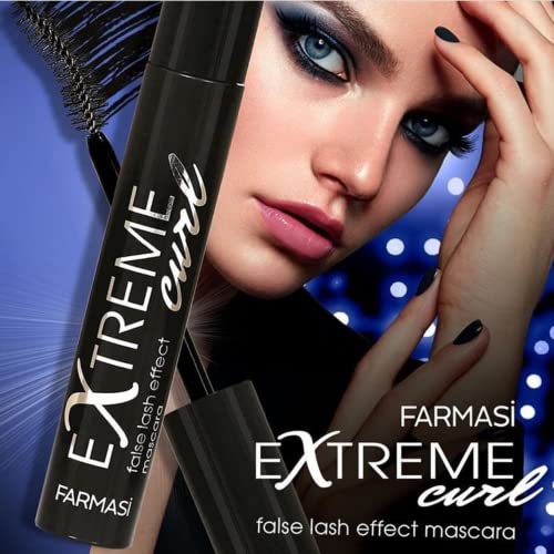 Farmasi Extreme Curl Mascara, Voluminous, Longer, Thicker And Curling Eyelashes, Long Lasting, Instant & Very Easy To Apply, Black, 0.4 Fl. Oz. / 12 Ml #TOP4