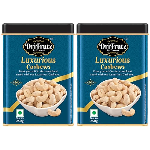 Image of DRIFRUTZ Luxurious Cashew W210 | 500g (250g x 2) | Whole Cashew Kernels | Meant for Curated Gifting, Specialty Cuisine, Dry Fruit Assortments, and Formal Presentation