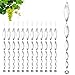 accmor 12 Pack Bird Repellent Wind Twisting Reflective Scare Rods with Bells, Ornamental Spiral Deterrent Control Device (12 inch)