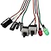 uxcell Computer Case LED Light ATX Power Supply Reset HDD Switch Cable 50cm Long Red Green