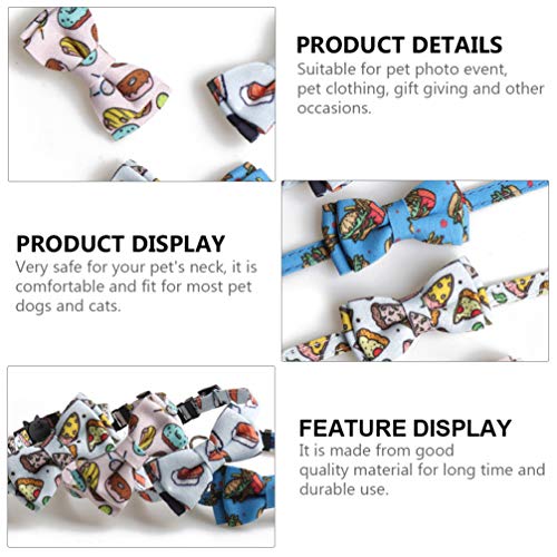 ULTECHNOVO 4 Peças Coleiras de Animal de Estimação Coleiras de Gravata Borboleta de Cão Com Coleiras
