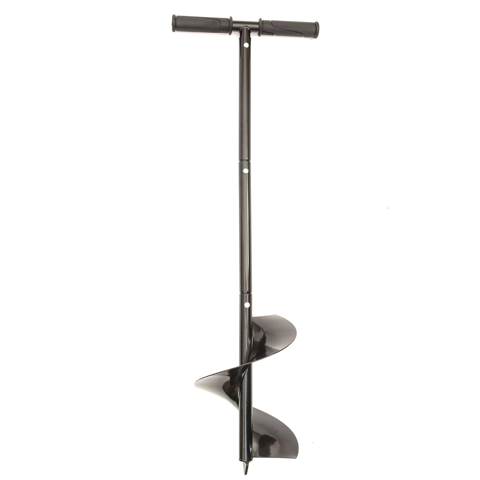 No Nonsense Products 200Mm / 8 Inch Diameter Gardening Fence Post Auger Manual Handheld Earth Auger Adjustable Length With Grip Handle Hole Flower Bulb Planting Plant Soil Digger Borer Umbrellas