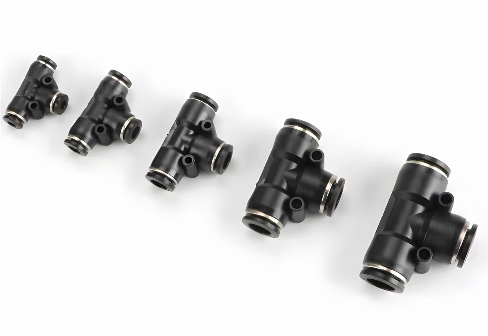 Raccord de tuyau pneumatique noir - Raccord rapide - 10 mm/12 mm - PU PY PK PE PV SA HVFF PZA PM (HVFF, 10 mm)