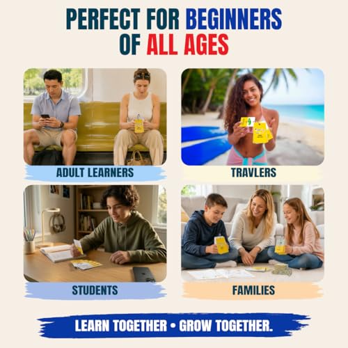 300 Bilingual English Spanish Flash Cards for Adults & Kids Ages 12+ Beginners - Noun Vocabulary with Pictures, Pronunciation, Sentences, Adult Self Study & Learn Spanish Workbooks for Adults - Image 4