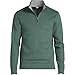 Lands' End Mens Bedford Rib Quarter Zip Sweater Deep Woodland Green Heather Regular X-Large