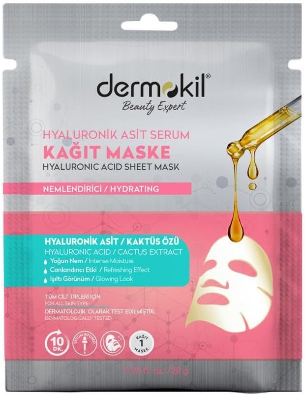 DERMOKİL Hyaluronik Asit Serum Kağıt Maske 23 gr