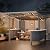 10X10 Hardtop BBQ Gazebo, Outdoor BBQ Gazebo with Multi Shelves, Hardtop Leaning Grill Gazebo for BBQ with Independent Countertop, Suitable for Patio Backyard.