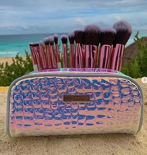 حقيبة مستحضرات تجميل نسائية تساعد فى تنظيم فرش المكياج مكونة من12 قطعة